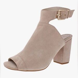 LUCCA LANE Seleste Tan Suede Block-Heel Sandals SZ 10